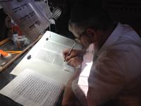 0225 Thora-Schreiber auf der Felsenfestung Massada