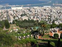 Baha'i Gardens - Blick auf Haifa und den Garten