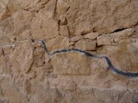 Masada - Grenze zwischen ursprünglichem und hinzugesetztem Gestein