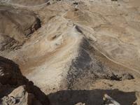 Masada - römische Rampe von oben