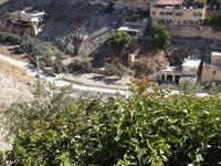 Jerusalem -  Davidstadt, Blick auf Häuser, welche auf Felsenhügeln erbaut wurden