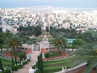Haifa- Blick auf den Bahai-Schrein und die Persischen Gärten