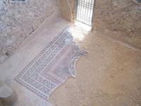 Masada National Park- antike Mosaik im Westpalast von König Herodes