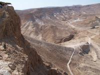 Masada National Park- Reste der von den Römern aufgeschütteten Rampe