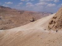 Masada National Park- Reste der von den Römern aufgeschütteten Rampe