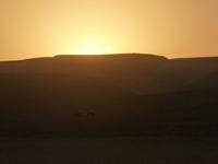 6.Tag, 29.10.2013: Sonnenuntergang in der Wüste