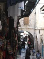 Ein Teil der Via Dolorosa ist Basar...