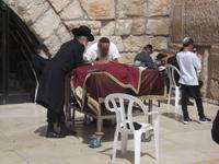 Gebet und Torastudien an der Klagemauer