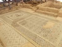 Kourion, Zypern - Ausgrabungen in der römischen Villa, Fußbodenmosaik 