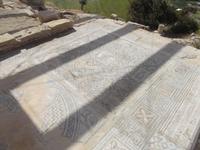 Kourion, Zypern - Ausgrabungen in der römischen Villa, Fußbodenmosaik 