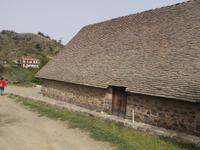 Scheunendachkirchen im Troodos-Gebirge: Panagia tis Podithou (barmherzige Gottesmutter) in Galata