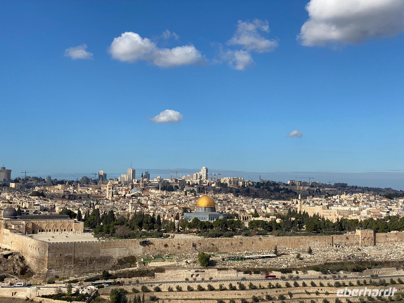 Blick vom Ölberg auf Jerusalem