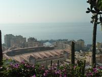 Ein Blick über die Blumen gewährte uns wieder einen herrlichen Ausblick über die Luxushäuser von Monaco hinweg.