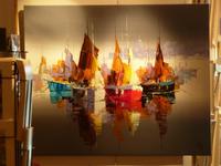 Schöne bunte Schiffchen