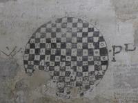 Graffiti in Gefängniszelle Castello Estense