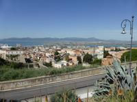 Cagliari - Blick auf die westliche Lagune und Sulcis Gebirge