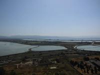 Blick vom Urbino auf die Flamingo-Lagunen von Cagliari