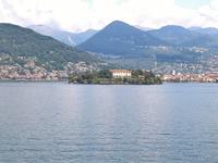 Blick aus dem Palastfenster zur Isola Madre.