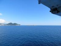 Ausfahrt mit der AIDAaura aus der Bucht von Dubrovnik