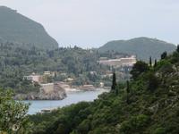 0107 Kreuzfahrt AIDAvita - Adria - Inselrundfahrt Korfu - im Kloster  in Panagía Theotokós - Blick über das Meer