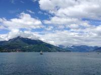 Blick auf die Berge am Comer See