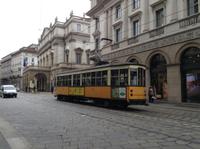 eine alte Straßenbahn