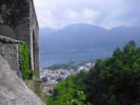 Locarno - Wallfahrtskirche Madonna del Sasso(Blick auf Lago Maggiore)