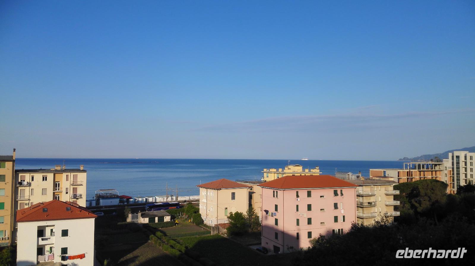 Ausblick vom 3-Sterne Hotel Mediterraneo auf das Mittelmeer