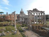 Rom (Blick vom Kapitol auf das Forum Romanum)