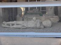 Gipsabdruck von Menschen die in Pompeji umkamen
