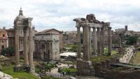 Rom (Blick vom Kapitol auf das Forum Romanum)
