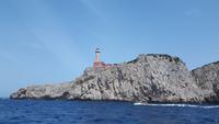 Schiffsrundfahrt Insel Capri (Punta Carena mit dem Leuchtturm Faro di Carena)