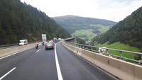 Rückfahrt über die Brenner-Autobahn
