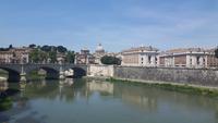 Rom (Blick von der Engelsbrücke zur Peterskirche)