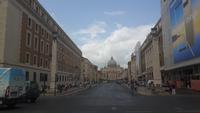 Rom (Blick von der Via della Conciliazione auf den Petersdom)
