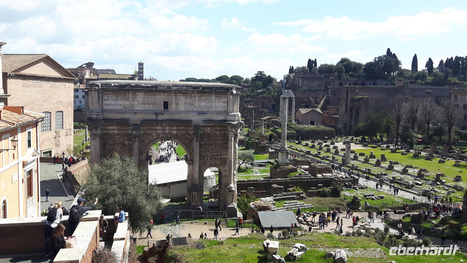Rom (Kapitolshügel - Blick auf das Forum Romanum)