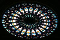 Rosettenfenster Westfassade von Innen