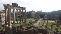 Rom (Blick vom Kapitol-Hügel auf das Forum Romanum)