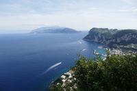 Blick auf Hafen von Capri von Villa Munthe