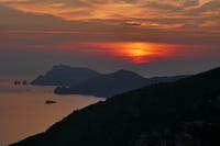 Abendsonne über Insel Capri