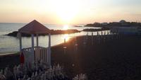 Sonnenuntergang am Strand von Torre del Greco 