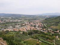 Orvieto -  Blick von der Festung  Albornoz ins Paglia-Tal