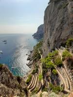 Insel Capri - Capri-Zentrum (Augustusgarten mit Blick zur Via Krupp)