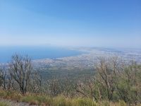Ausblick vom Vesuv auf den Golf von Neapel 