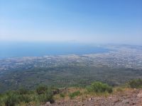 Ausblick vom Vesuv auf den Golf von Neapel 