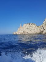 Insel Capri - Schifffahrt rund um die Insel (Leuchtturm Punta Carena)