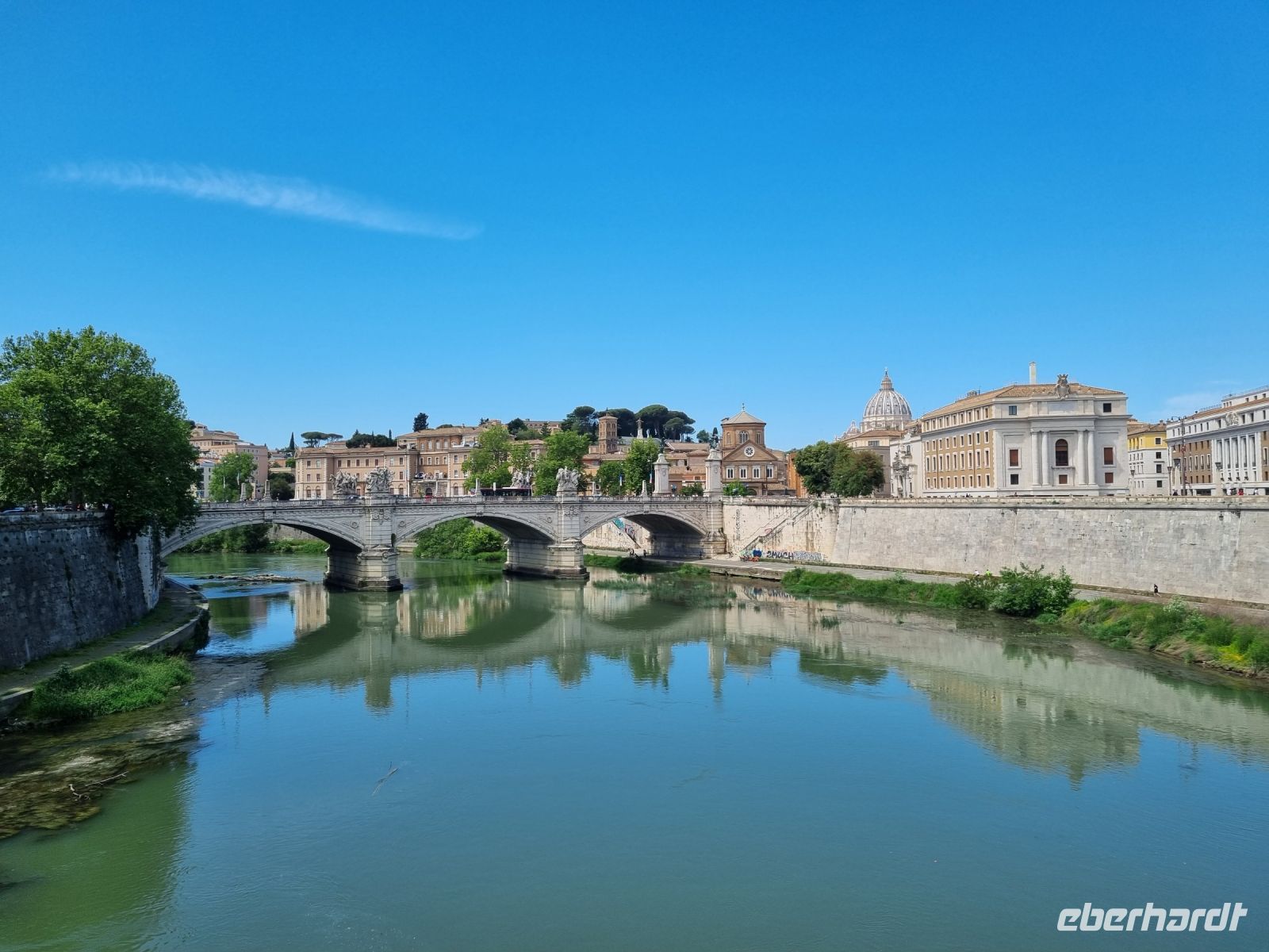 Rom - Blick von der Engelsbrücke in Richtung Petersdom
