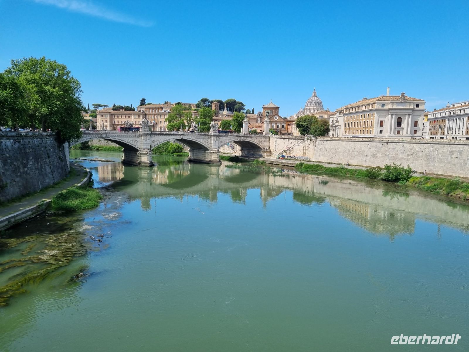 Rom - Blick von der Engelsbrücke in Richtung Petersdom