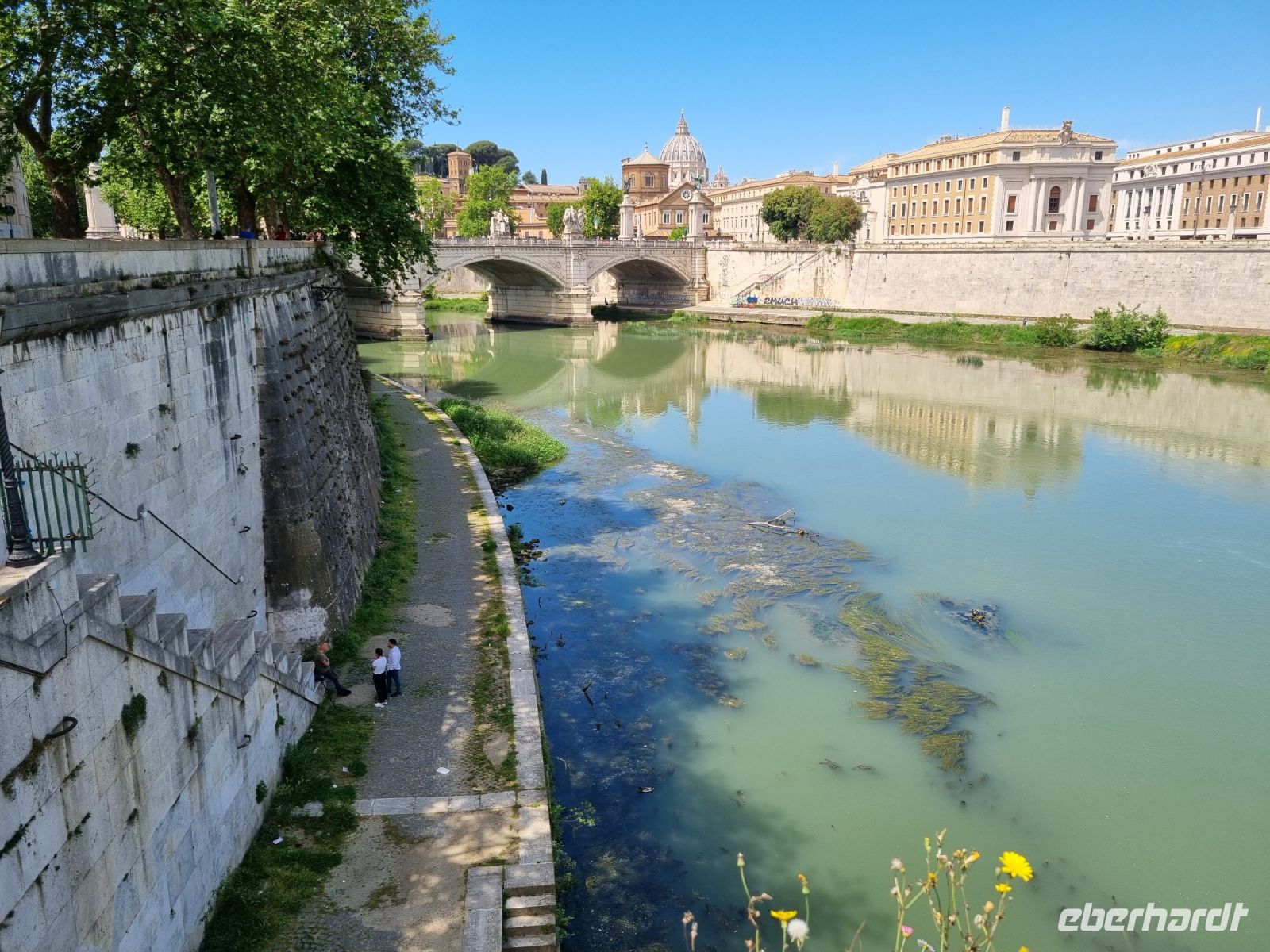 Rom - Blick von der Engelsbrücke in Richtung Petersdom