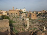 Forum Romanum; Vaterlandsaltar und Rathaus auf dem Kapitol